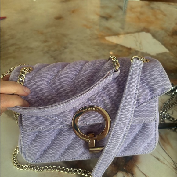 Sandro Lilac Quilted Crossbody Bag - Picture 1 of 6